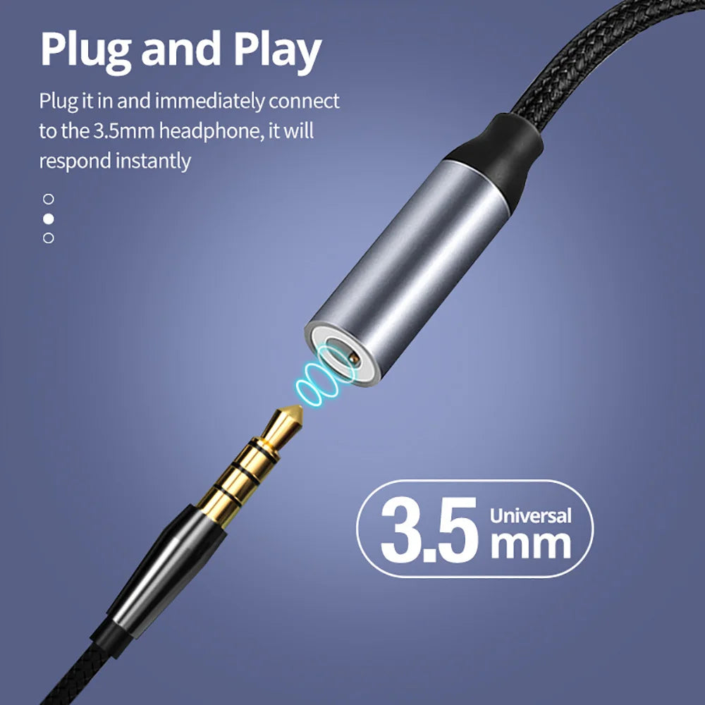 USB-C to 3.5mm Audio Adapter Cable | iPhone 15 & Samsung Audio Adapter Cable QXL
