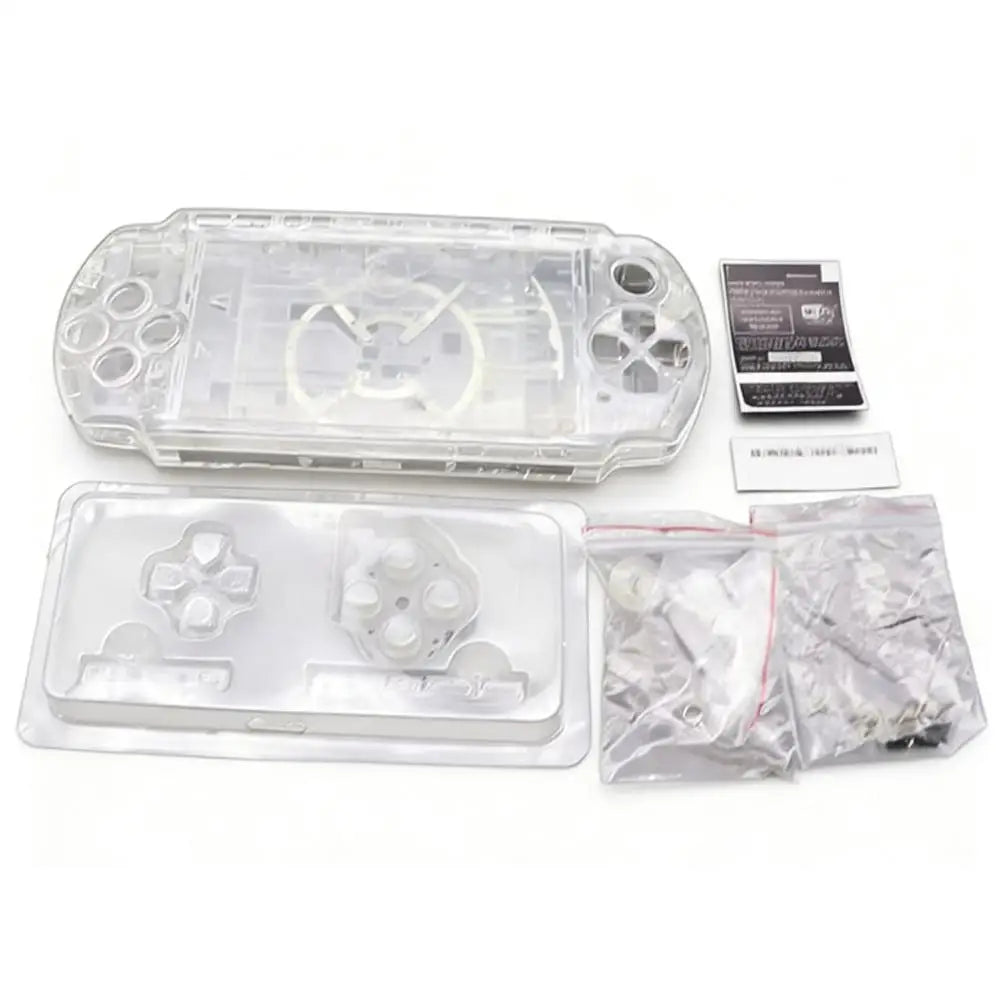 PSP 3000 Full Housing Shell Replacement Kit – Buttons & Screws Console Housing Kit QXL transparent