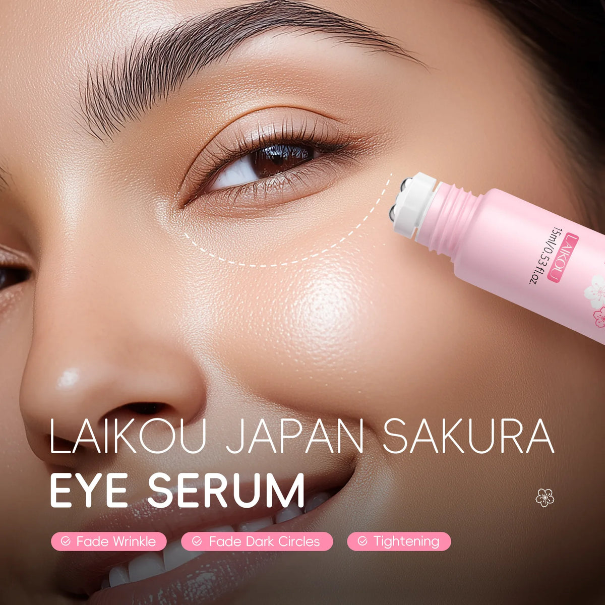 LAIKOU Japan Sakura Eye Serum – Hydrating Eye Essence 15ml Eye Serum QXL
