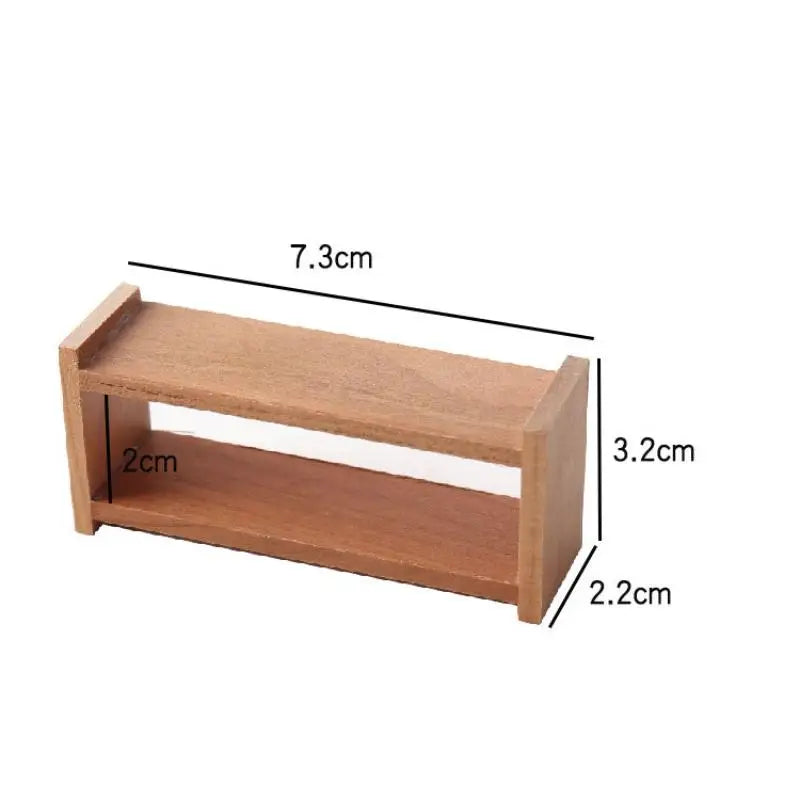 1:12 Dollhouse Miniature Wooden Storage Shelf Rack Décor Dollhouse Miniature QXL 1Pcs