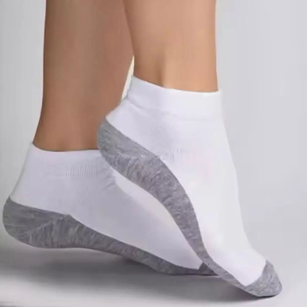 5-Pack Men's Low-Cut Ankle Socks | Breathable Polyester Men's Ankle Socks QXL