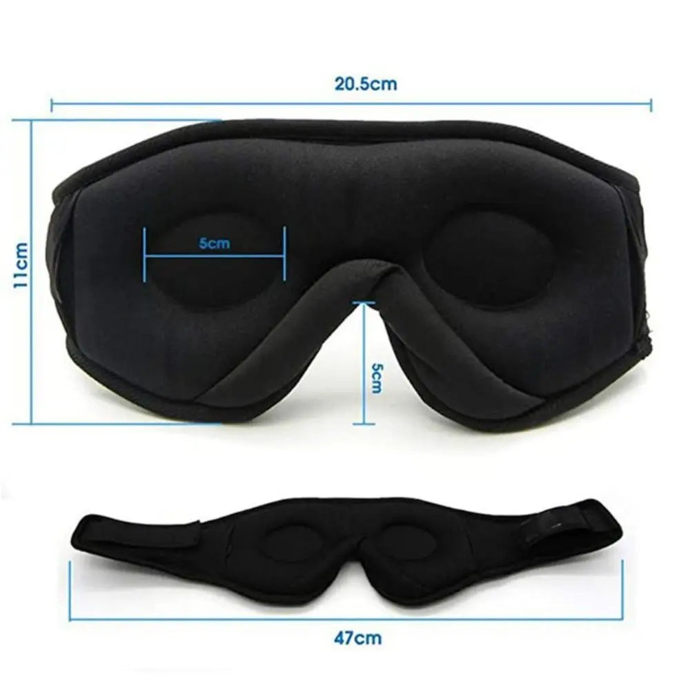 Bluetooth 5.0 Sleep Eye Mask Headphones | Soft Fleece Headband Bluetooth Sleep Headphones QXL