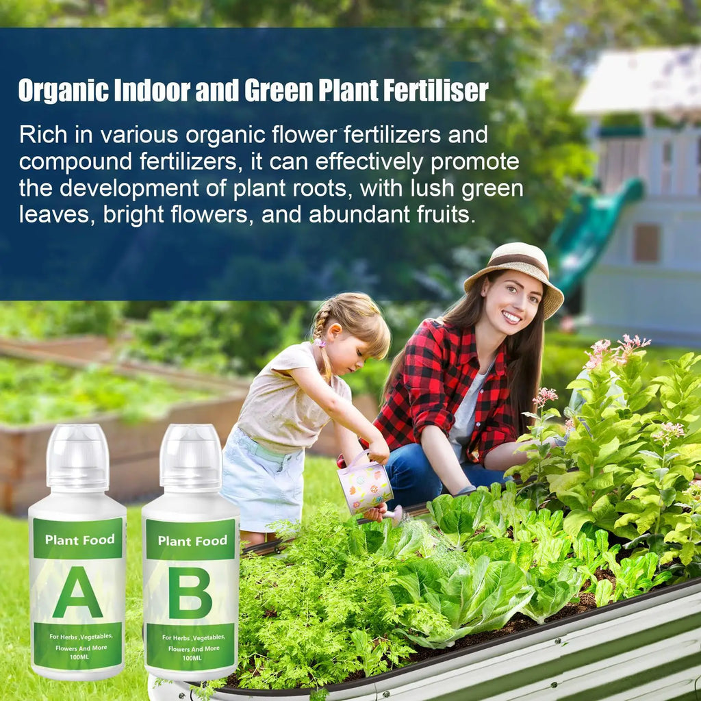 Hydroponic Nutrient Solution A & B | Organic Plant Food Hydroponic Fertilizer QXL set