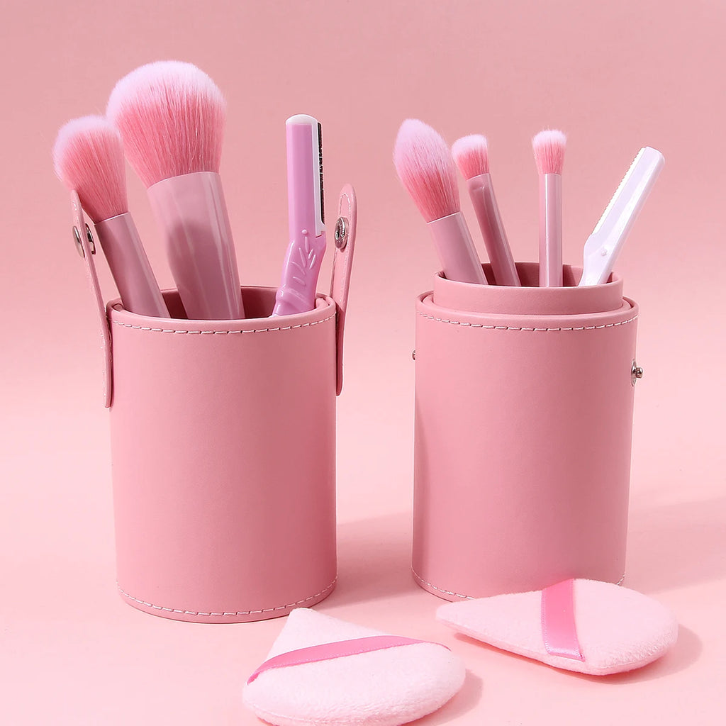KOSSHOW Pink Makeup Brush Set with Portable Storage Case Makeup Brush Set QXL