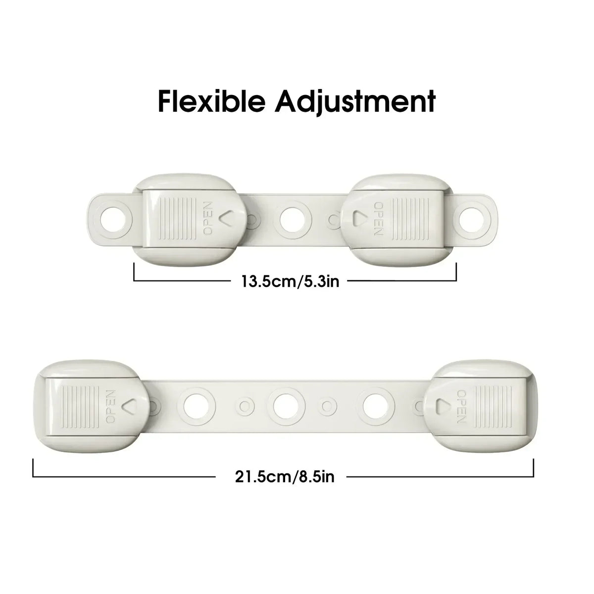 5-Pack Adjustable Baby Safety Locks for Cabinets & Drawers Baby Safety Lock QXL