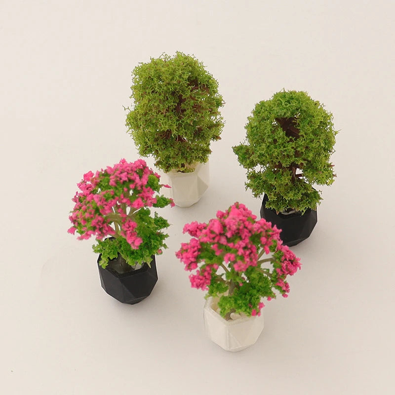 1:12 Dollhouse Miniature Potted Plant | Micro Garden Ornament Dollhouse Miniature QXL