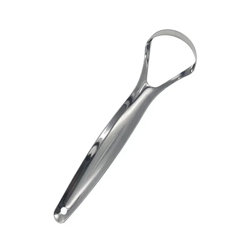 Stainless Steel Tongue Scraper | Fresh Breath Oral Care Tool Tongue Scraper QXL M60 Silver