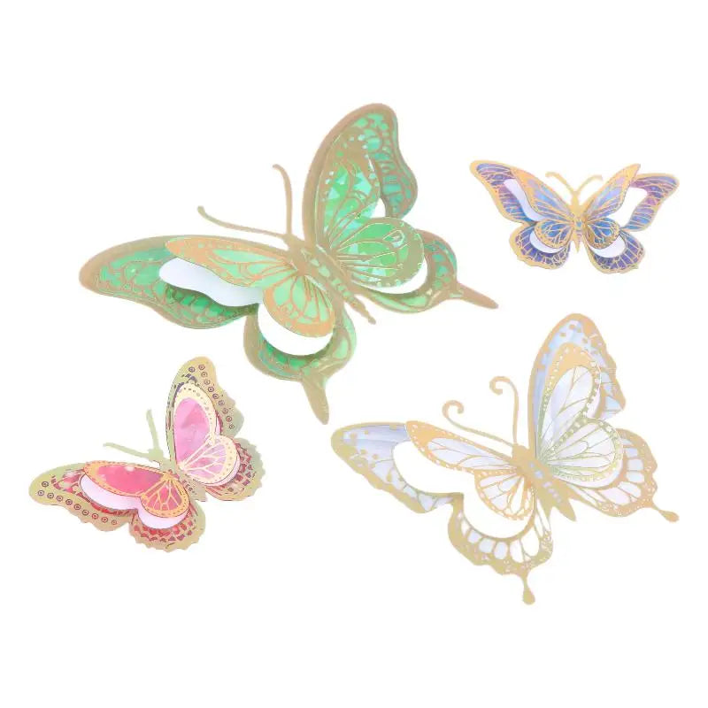 12-Pack Waterproof Butterfly Stickers | Self-Adhesive Decor Decorative Stickers QXL