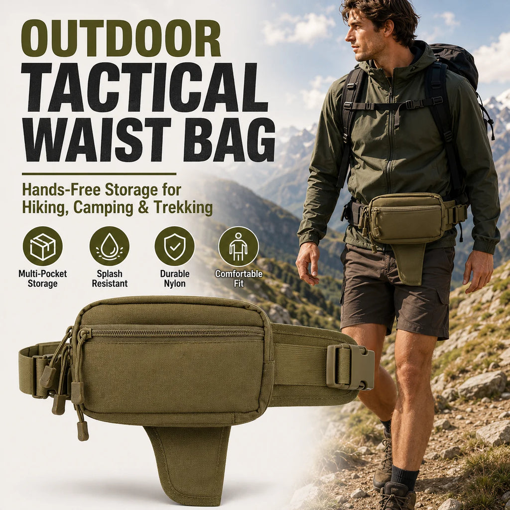 Tactical Waist Pack MOLLE EDC Organizer | Hiking & Travel Tactical Waist Pack QXL