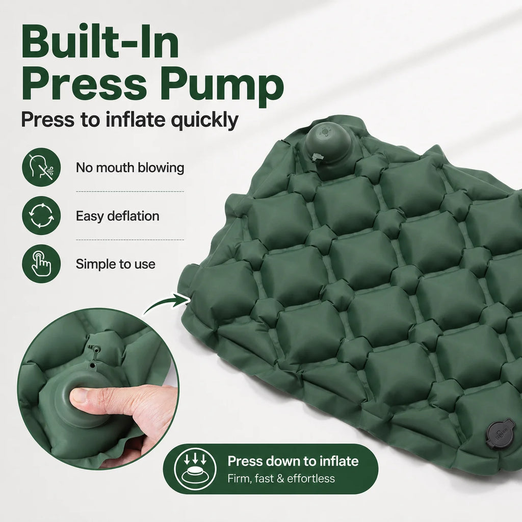 Inflatable Seat Cushion | Portable Foldable Camping Chair Pad Inflatable Seat Cushion QXL