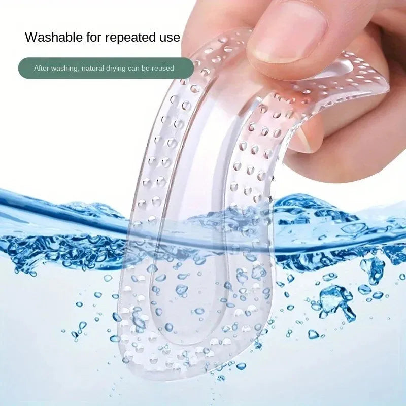 Gel Heel Cushion Pads – Anti-Slip Invisible Insert 2/4 Pcs Gel Heel Insert QXL