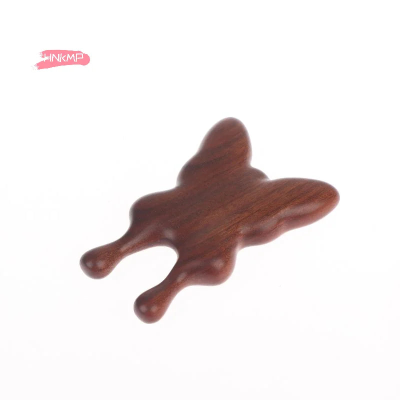 Natural Sandalwood Butterfly Gua Sha Face & Nose Massager Facial Gua Sha Tool QXL
