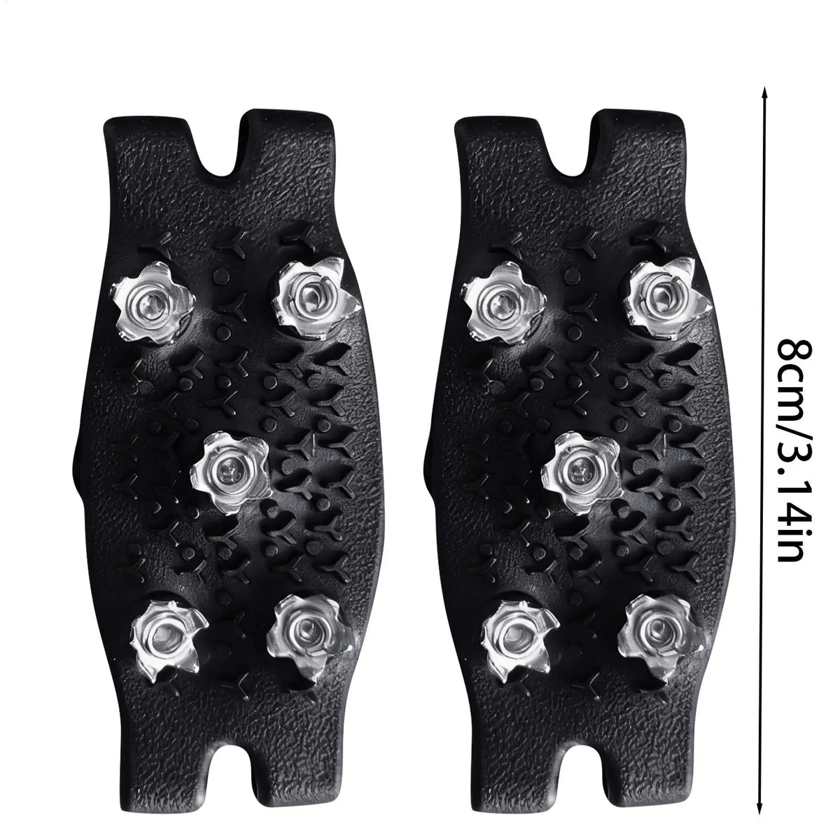 2-Pack 5-Spike Ice Grips for Shoes & Boots | Winter Crampons Ice Grip Crampons QXL
