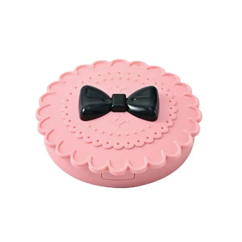 False Eyelash Storage Box with Mirror – Pink Bowknot Case Eyelash Storage Case QXL