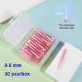 30-Pack Interdental Brushes | 5 Sizes for Braces & Implants Interdental Brush Set QXL 30 pink