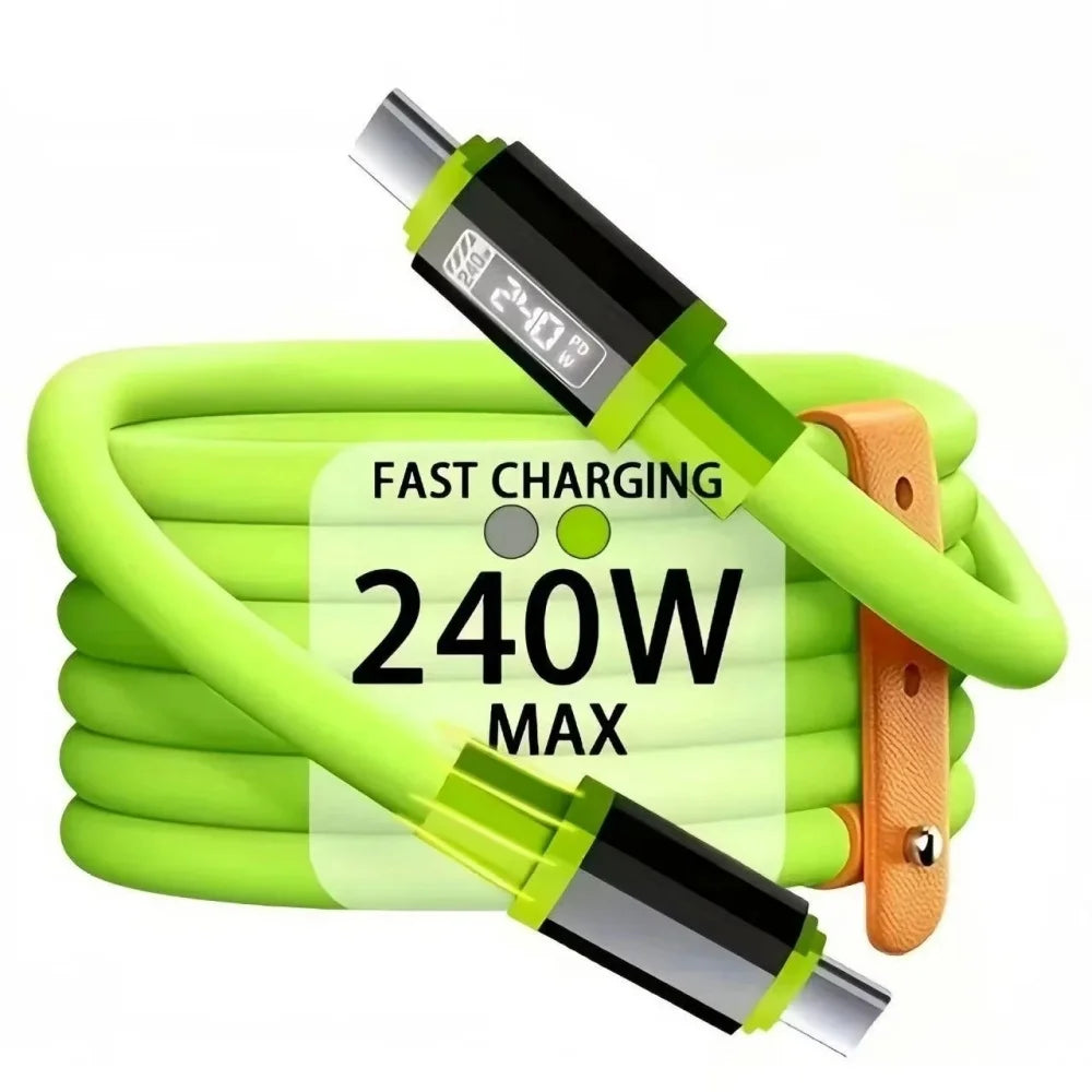 240W USB-C to USB-C Fast Charging Cable | PD 6A Data Cord USB-C Charging Cable QXL