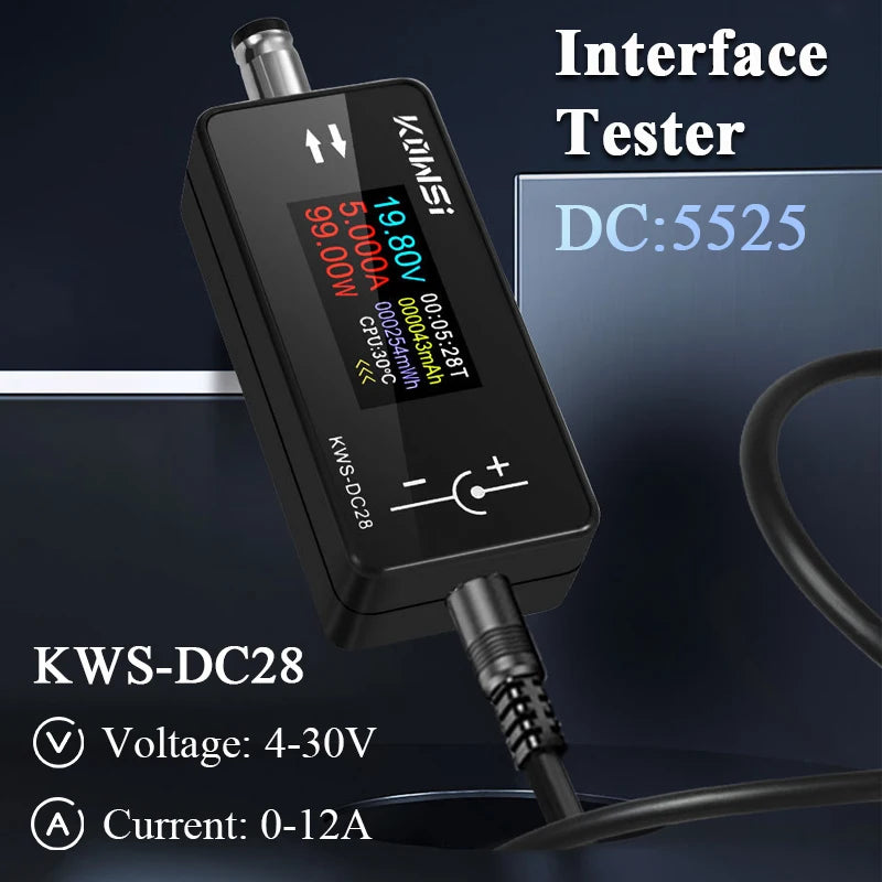 KWS-DC28 DC Volt Ammeter | Color Screen 5525 Interface Tester DC Voltage Tester QXL