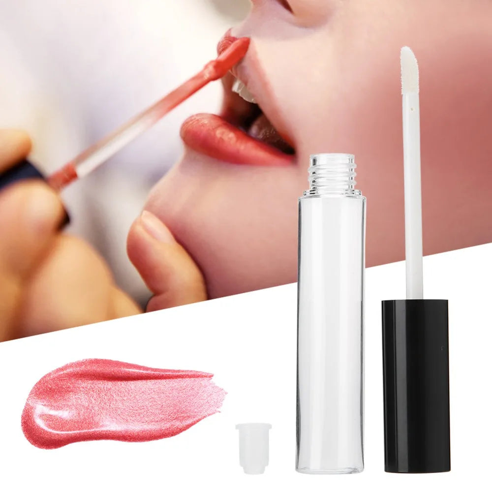 25-Pack 10ml Empty Lip Gloss Tubes with Brush – Black & Clear Lip Gloss Tubes QXL