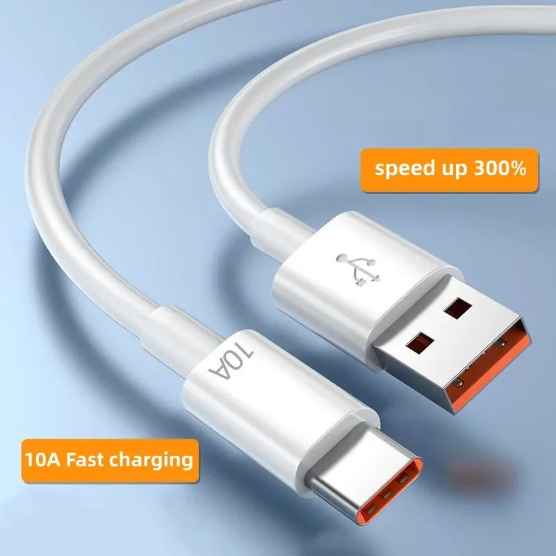 120W USB-A to USB-C Fast Charging Cable 10A | 1M & 2M USB-C Charging Cable QXL