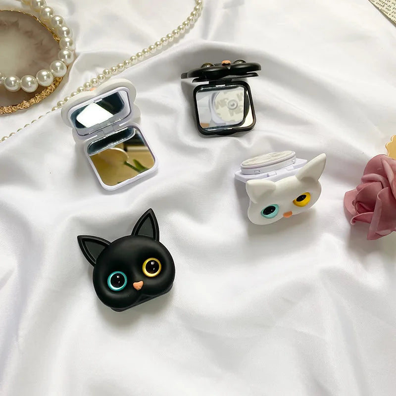 3D Cat Makeup Mirror & Phone Stand | 2-in-1 Air Bag Grip Makeup Mirror Stand QXL