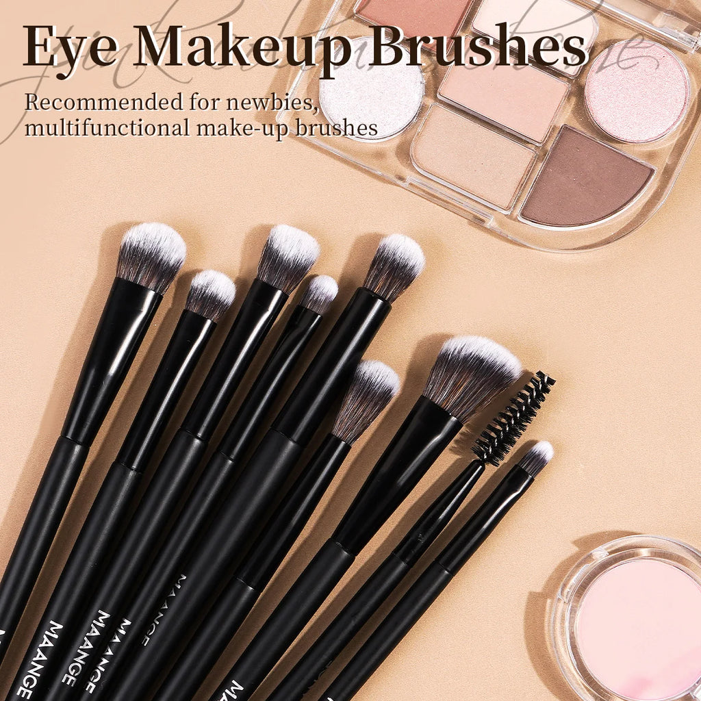 MAANGE 15-Pc Makeup Brush Set | Face & Eye Brushes Kit Makeup Brush Set QXL