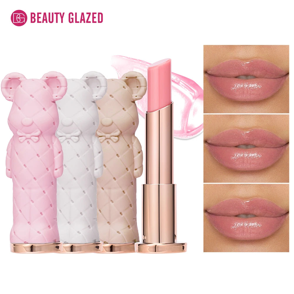 Beauty Glazed Bear Moisturizing Lipstick | Nourishing Lip Balm Moisturizing Lipstick QXL