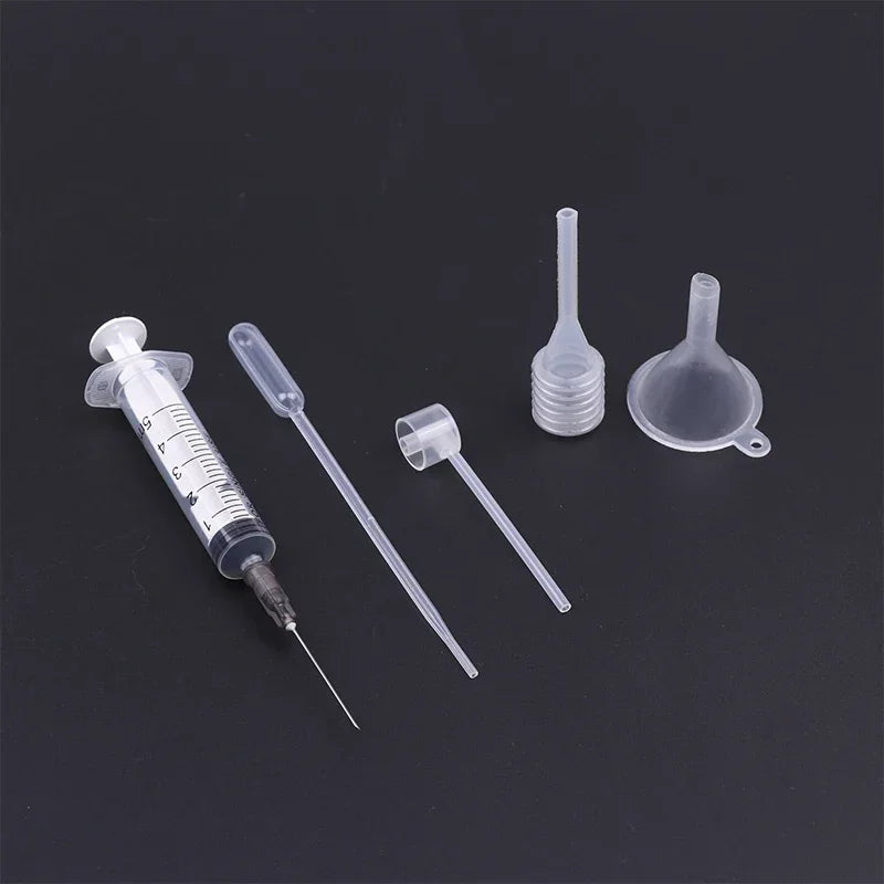 5-Pc Perfume & Cosmetic Transfer Kit – Funnel, Dropper & Syringe Cosmetic Transfer Kit QXL