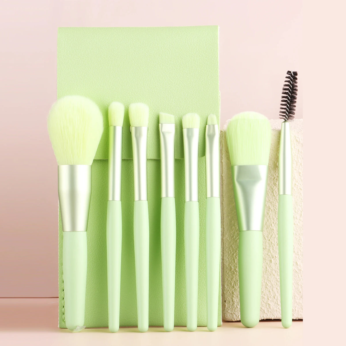 Ronshadow 8-Pc Soft Makeup Brush Set with Storage Bag Makeup Brush Set QXL