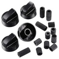 4-Pack Universal Gas Stove Control Knobs | Oven & Hob Fit Stove Replacement Knobs QXL Black