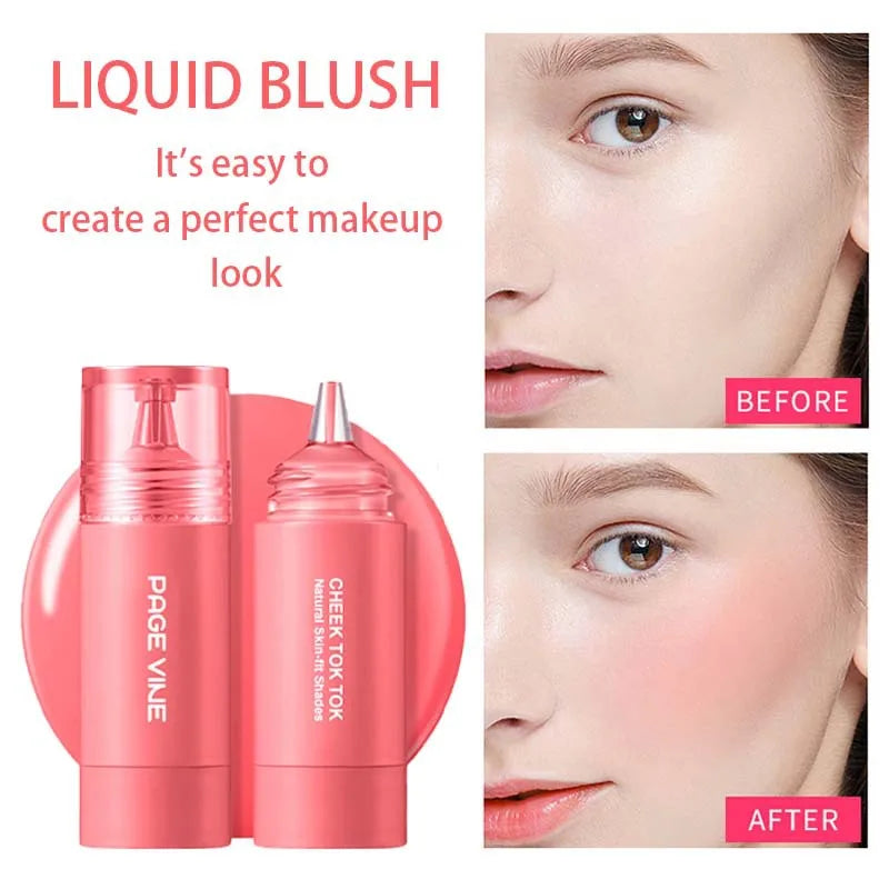 PAGE VINE Liquid Blush Velvet Ink Matte Blusher | 12-Hr Wear Liquid Blush QXL
