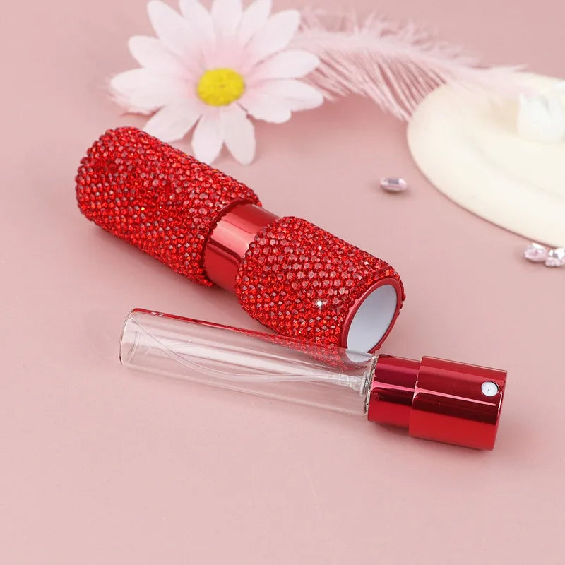 8ml Red Diamond Lipstick Refillable Perfume Spray Bottle Perfume Atomiser Bottle QXL