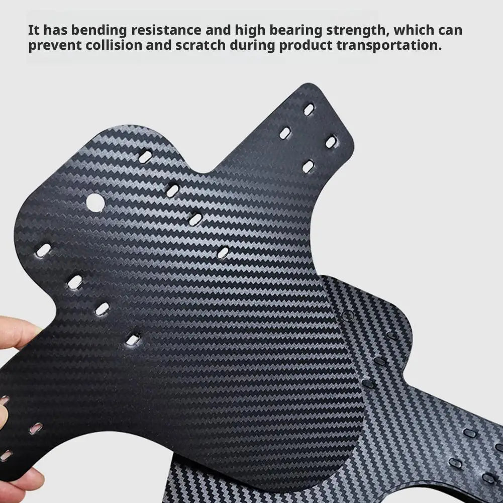 Mountain Bike Mudguard | Carbon Pattern PP Fender Front & Rear Bike Mudguard QXL