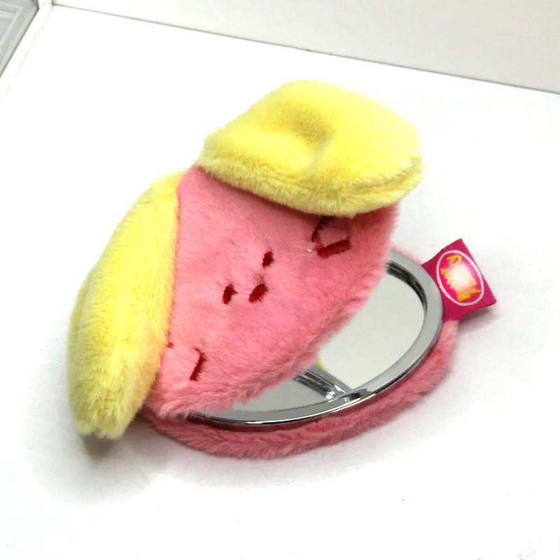 Cute Animal Plush Compact Mirror | 2-Sided Folding Travel Mirror Compact Travel Mirror QXL