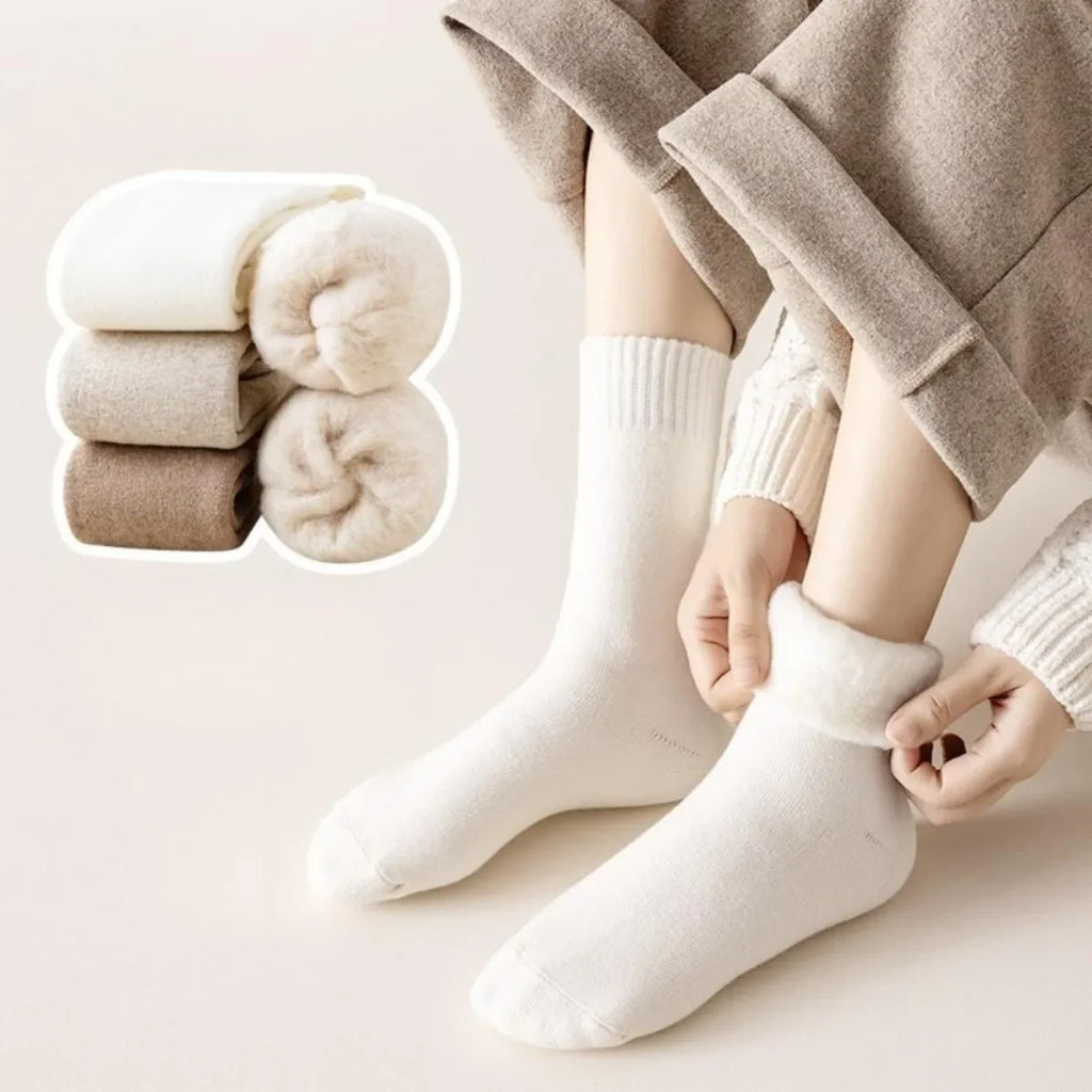 Women's Extra Thick Thermal Winter Crew Boot Socks | 1 Pair Thermal Winter Socks QXL