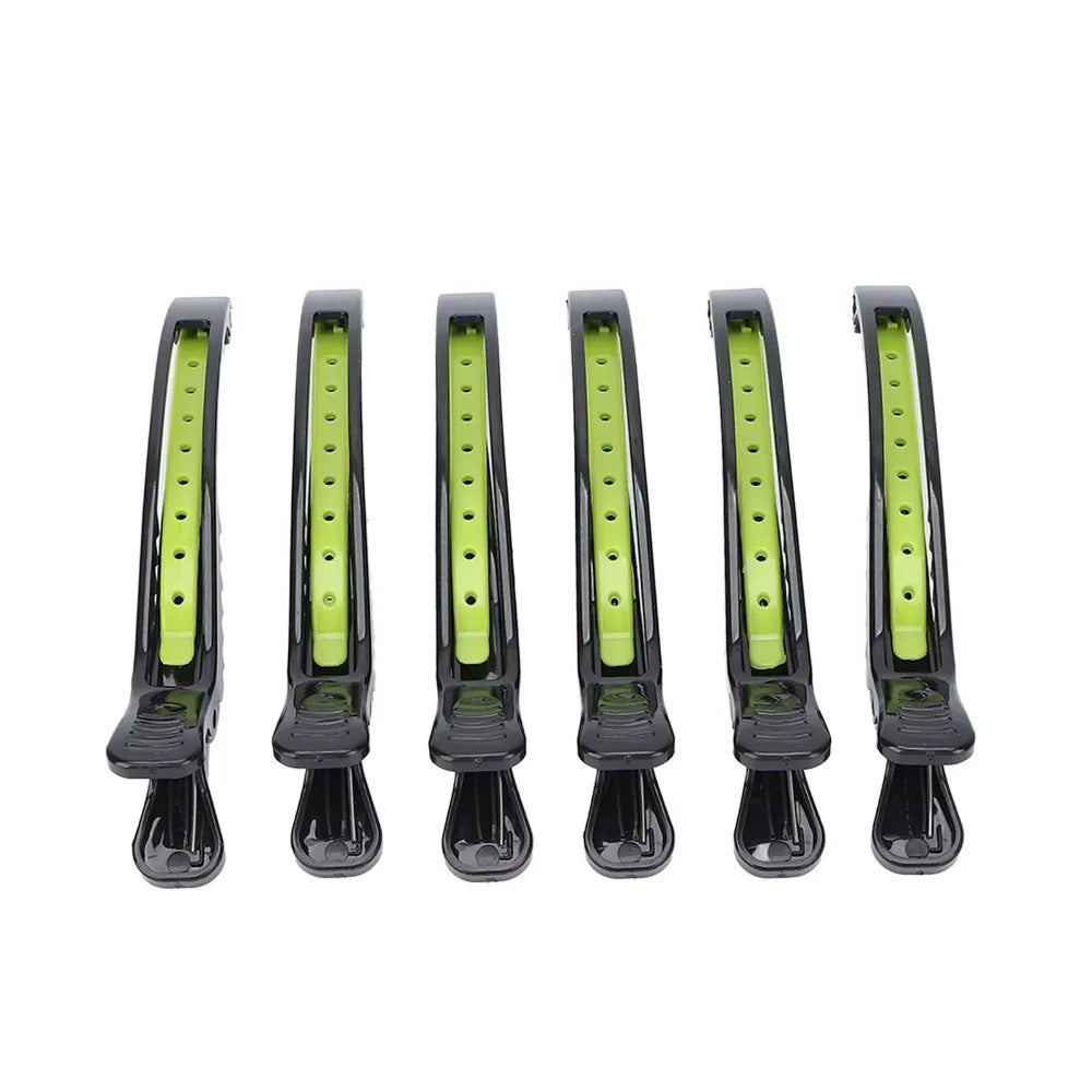 6-Pack Non-Slip Duckbill Sectioning Hair Clips | Black & Purple Sectioning Hair Clips QXL Black Green