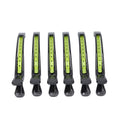 6-Pack Non-Slip Duckbill Sectioning Hair Clips | Black & Purple Sectioning Hair Clips QXL Black Green