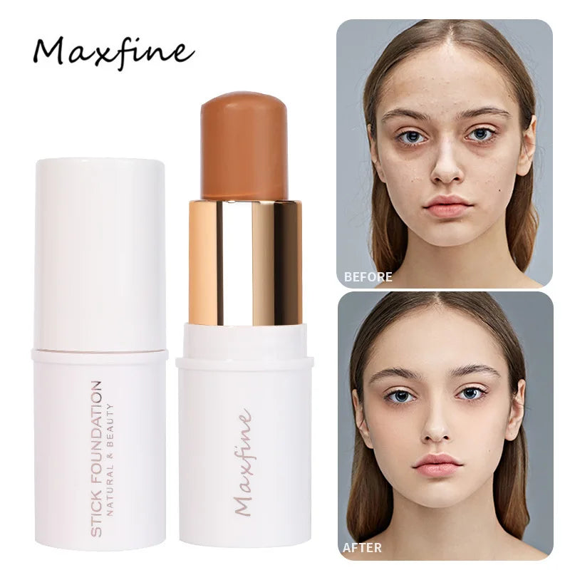 MAXFINE Contour Stick Foundation | Waterproof High-Gloss Cream Stick Foundation QXL