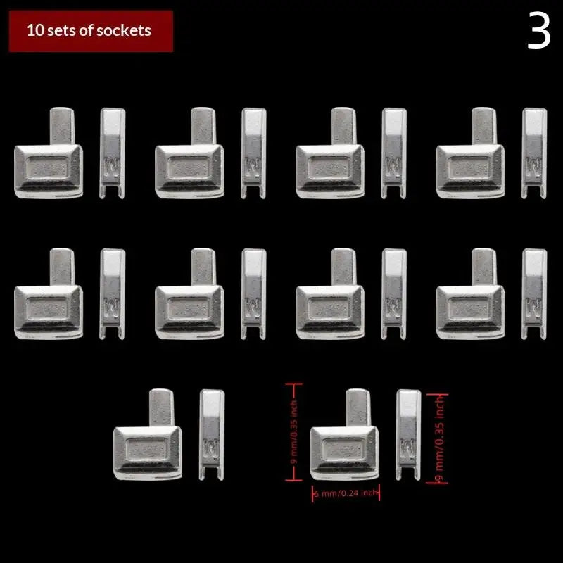 10-Set Metal Zipper Stopper Repair Kit | Open End Bottom Fix Zipper Repair Kit QXL 3
