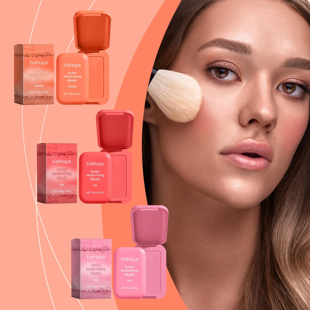 Eelhope Butter Cream Blush | Blendable Long-Lasting Cheek Color Cream Blush QXL
