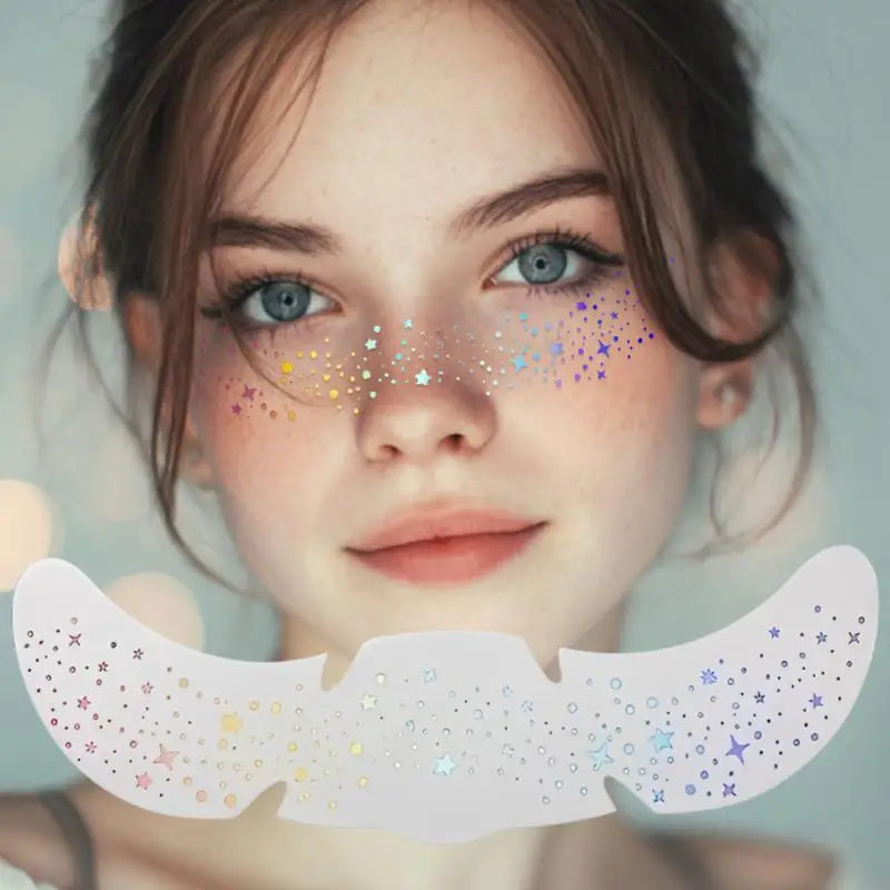 Glitter Holographic Freckle Temporary Tattoo Stickers | Face Makeup Temporary Tattoo Sticker QXL A6