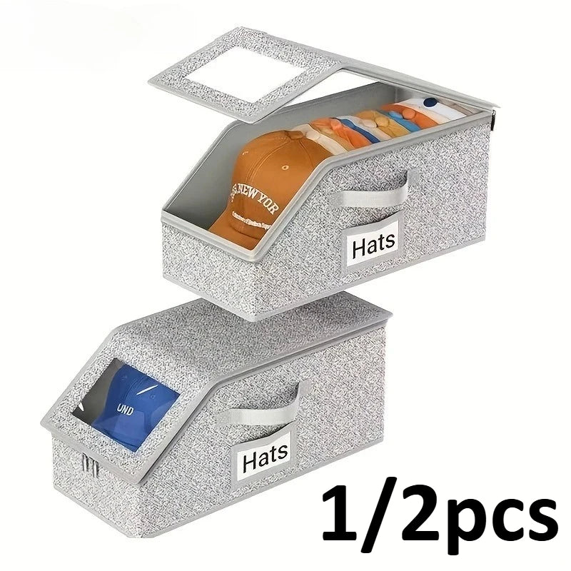 Stackable Hat Organizer Bag for Baseball Caps | 1-2 Pack Hat Storage Organizer QXL