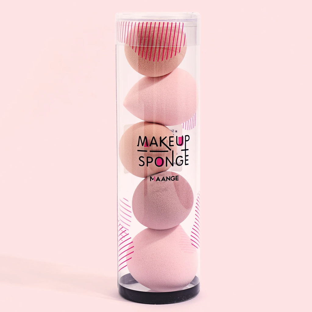 MAANGE 5-Pc Makeup Sponge Blender Set | Dry & Wet Beauty Puffs Makeup Sponge Set QXL