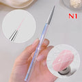 Colorful Handle Nail Art Detail Brush | Line Drawing & DIY Painting Nail Art Brush QXL N1
