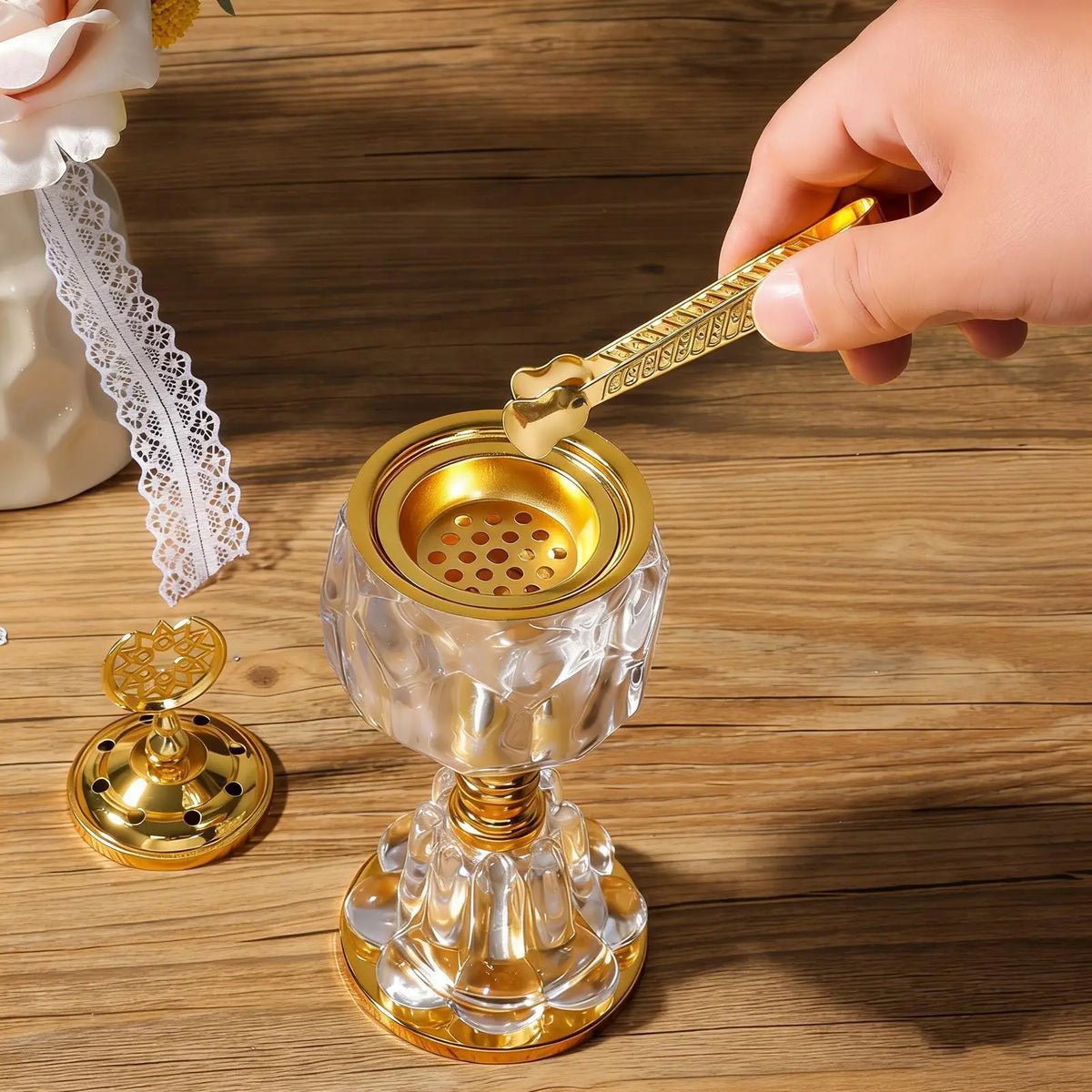 Incense Tongs Long Handle Aromatherapy Burner Clip | Spa Yoga Incense Burner Tongs QXL