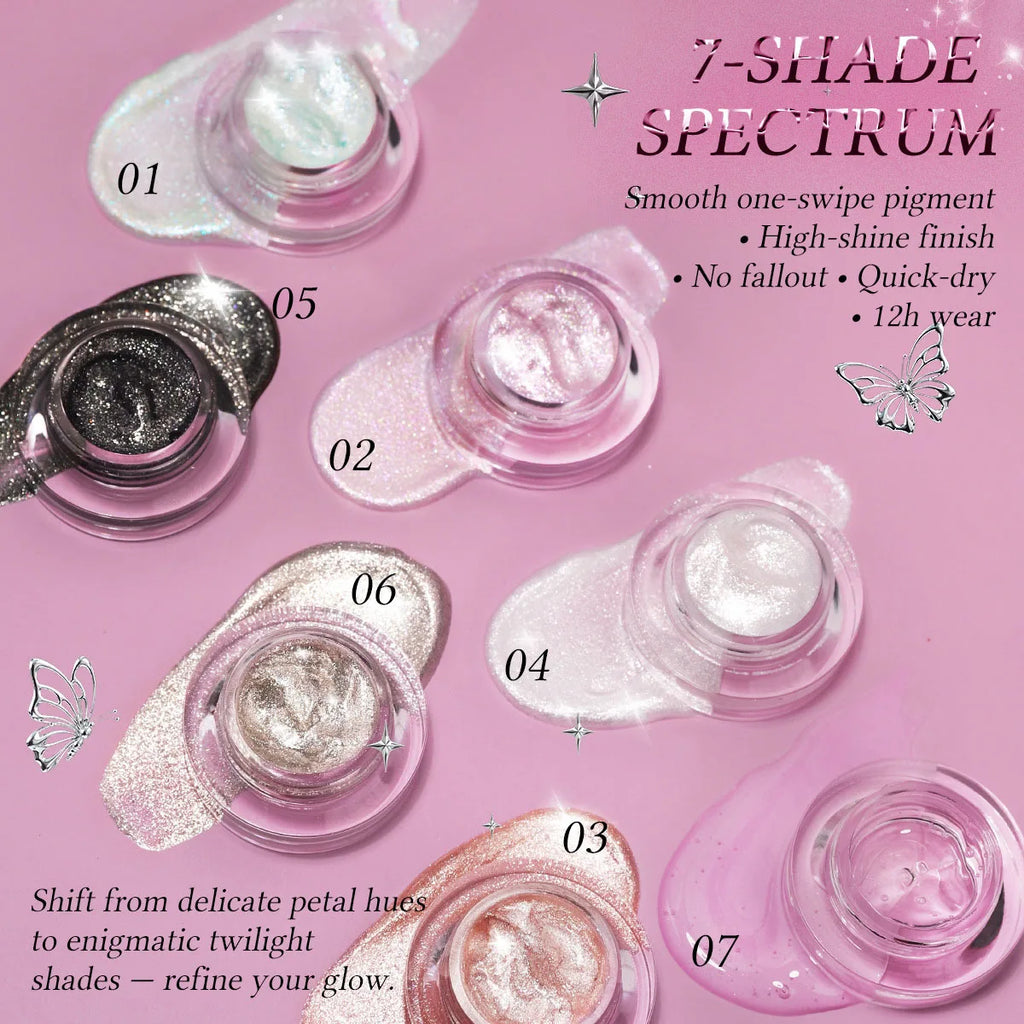 2-Pack Liquid Glitter Eyeshadow | 7 Shades Shimmer Gel Liquid Glitter Eyeshadow QXL