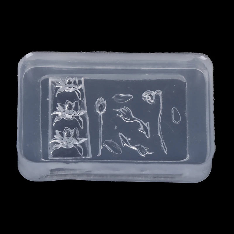 3D Lotus Flower Silicone Nail Art Mold | DIY Embossed Template Nail Art Mold QXL