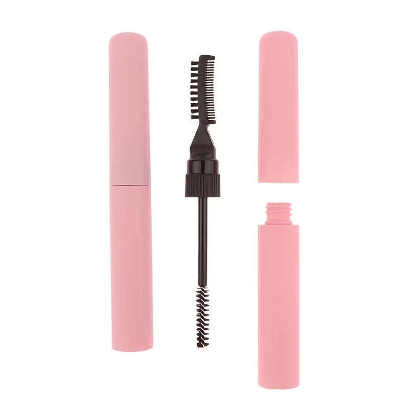 10ml Dual Brush Empty Mascara & Eyebrow Gel Refillable Tube Refillable Cosmetic Tube QXL Pink