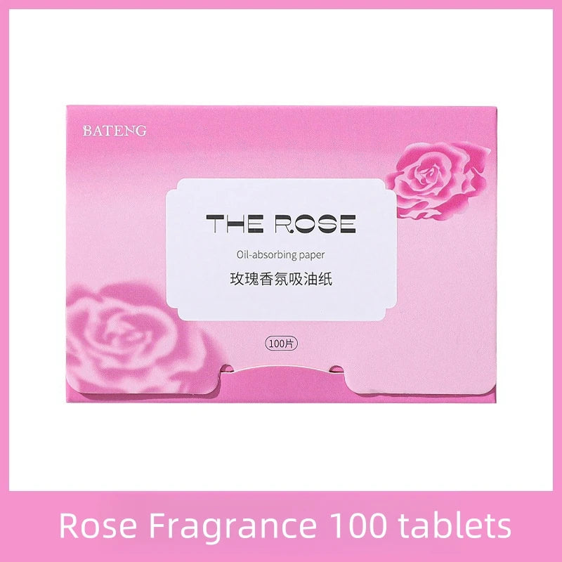 Facial Oil Blotting Papers 100-Pack | Matte Skin, All Types Oil Blotting Papers QXL Rose 100PCS