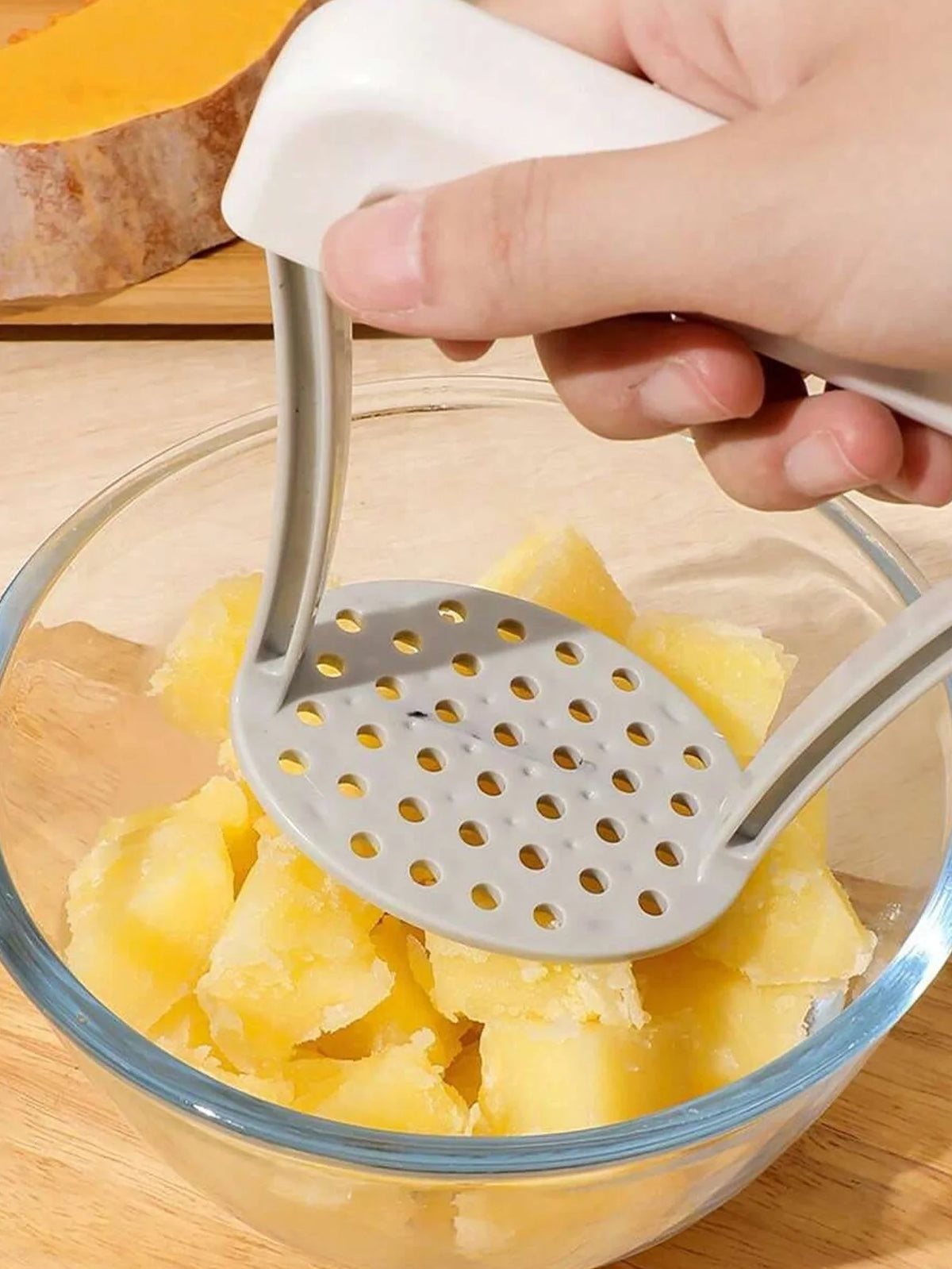 Manual Potato Masher & Vegetable Crusher – Durable PP Tool Potato Masher QXL