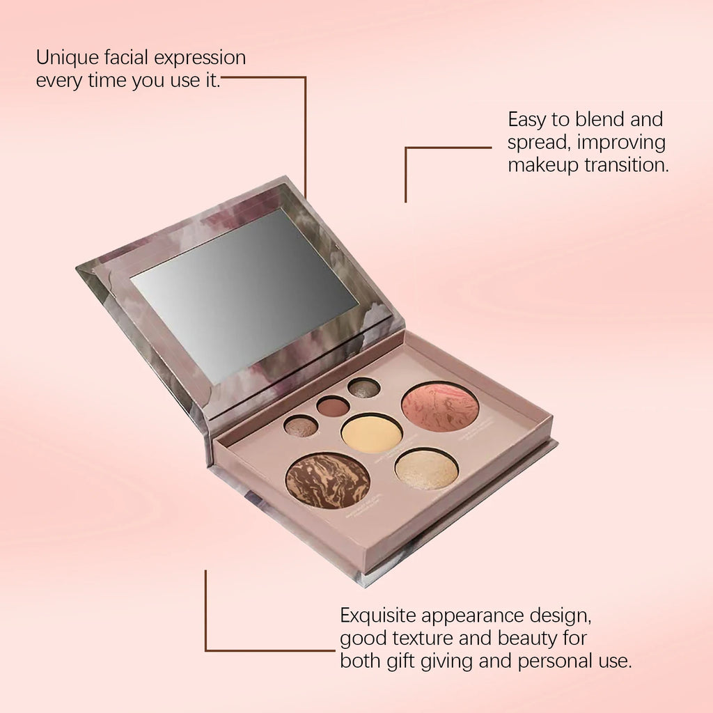 7-Color Glitter Eyeshadow & Highlighter Palette | Travel Kit Eyeshadow Palette QXL